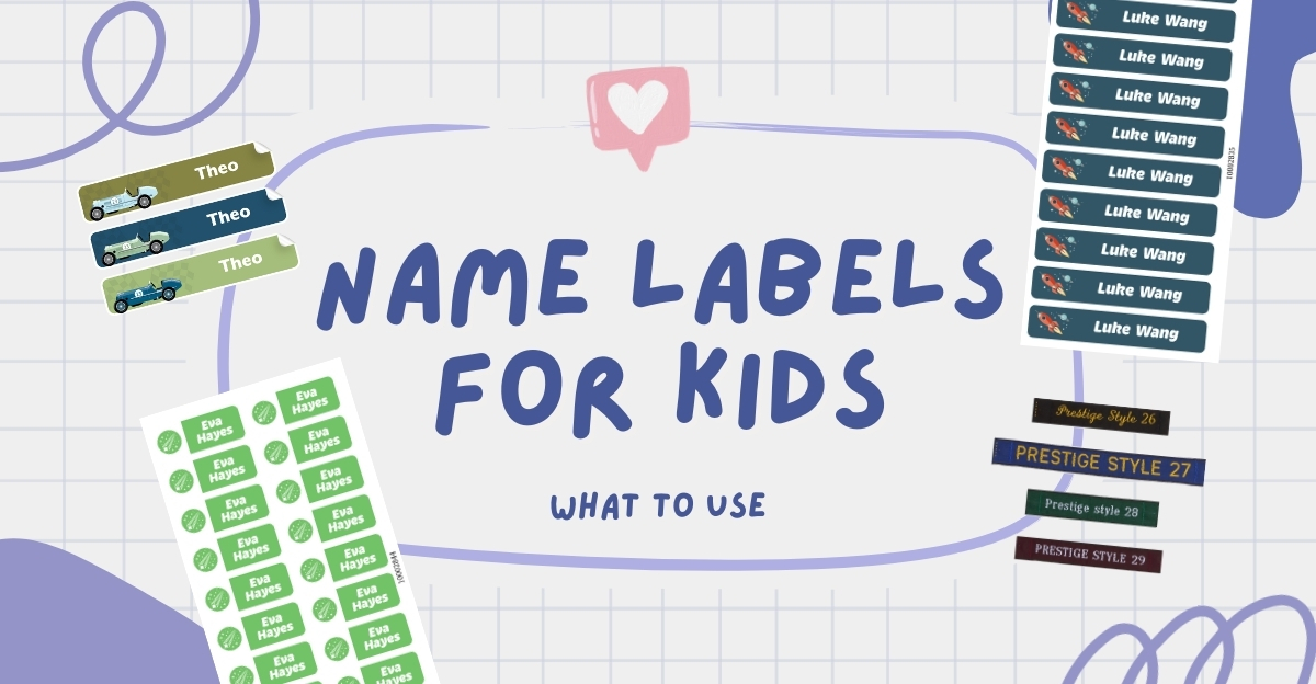 personalised stick on labels for school supplies