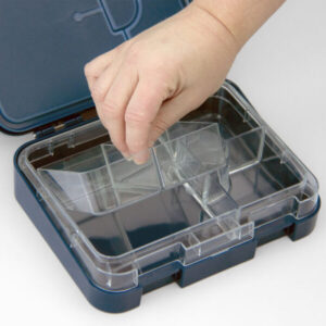 4 to 6 flexible compartments in Cash's bento lunch box