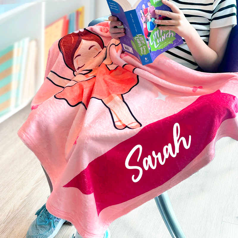 Personalised fleece blanket Australia with name printed