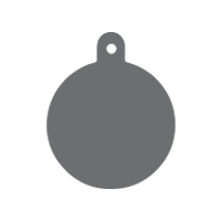 Round pet tag