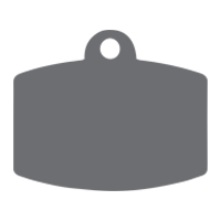 pet tag rectangle shape