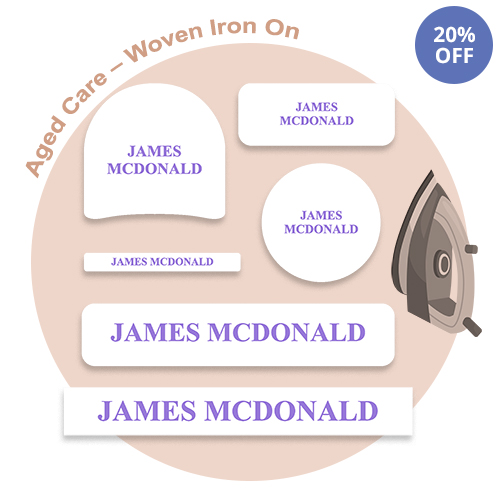 Iron on clothing labels value pack.