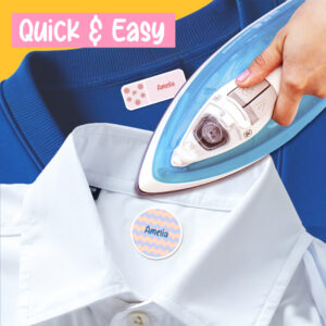 Iron-on name labels Australia personalised school clothing