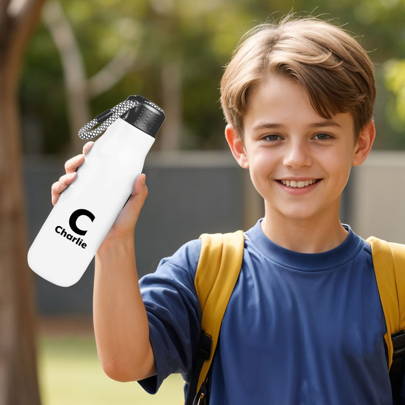 Water Bottle Stainless Steel - Initial - Image 5