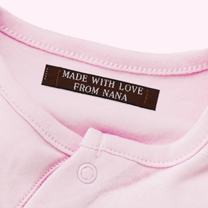 Clothing labels double line sew in