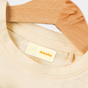 Heat transfer clothing labels pattern