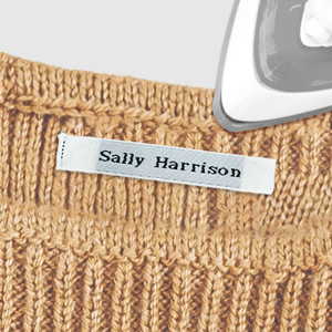 Clothing labels standard iron on
