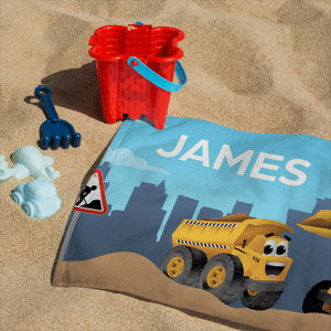 Personalised beach towel Australia kids name print
