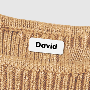 Heat transfer clothing labels coloured