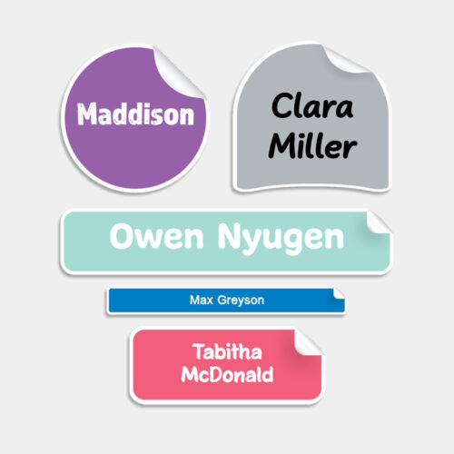Name Labels – Coloured