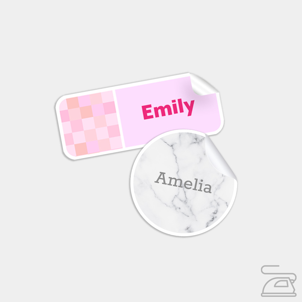 Heat transfer clothing labels pattern