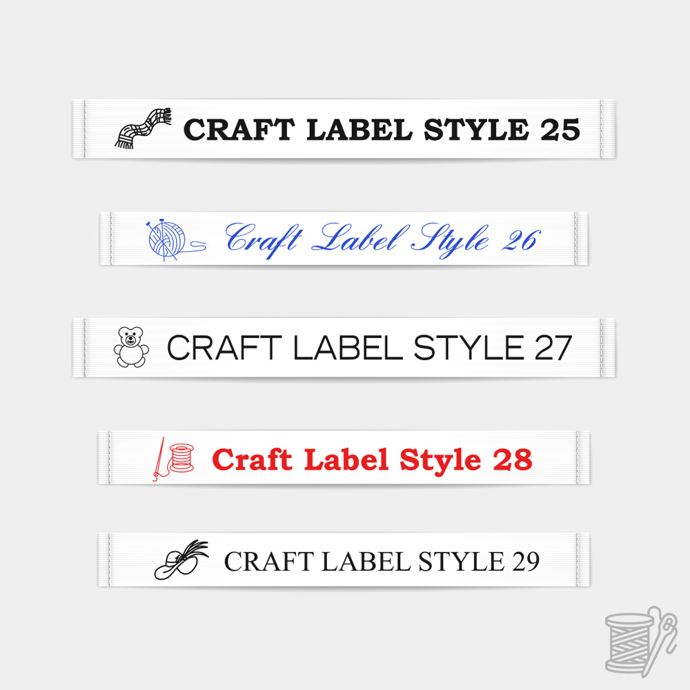 Clothing labels craft sew in