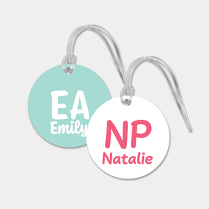 Acrylic Bag Tag Initial