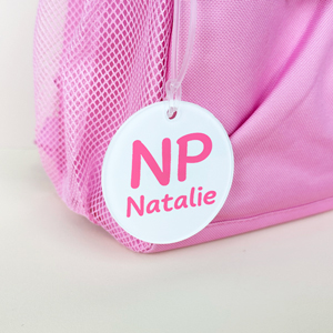Acrylic Bag Tag Initial