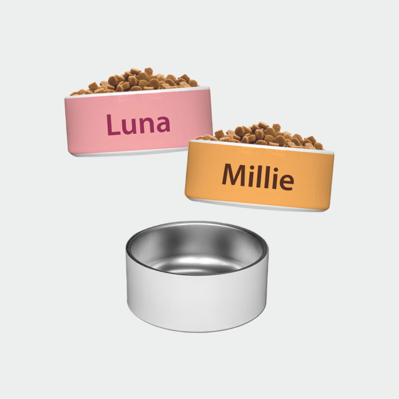 personalised steel dog bowl custom name australia